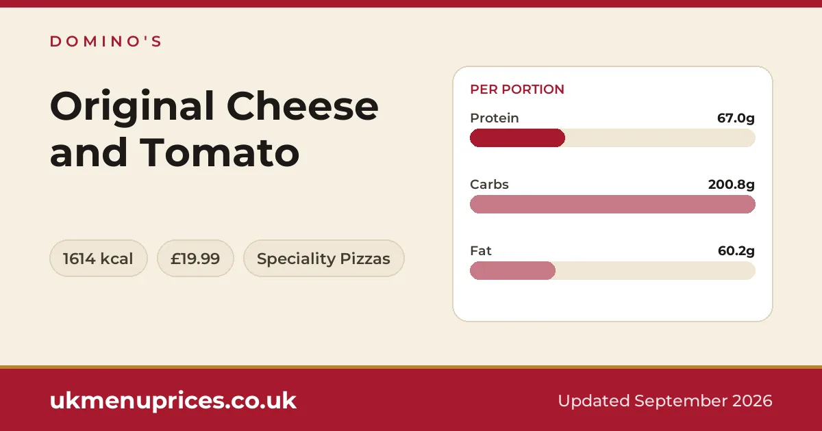 Domino's Original Cheese and Tomato