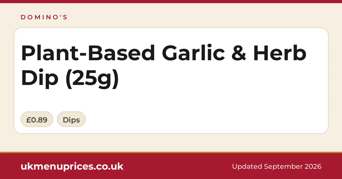 Domino's Plant-Based Garlic & Herb Dip (25g)