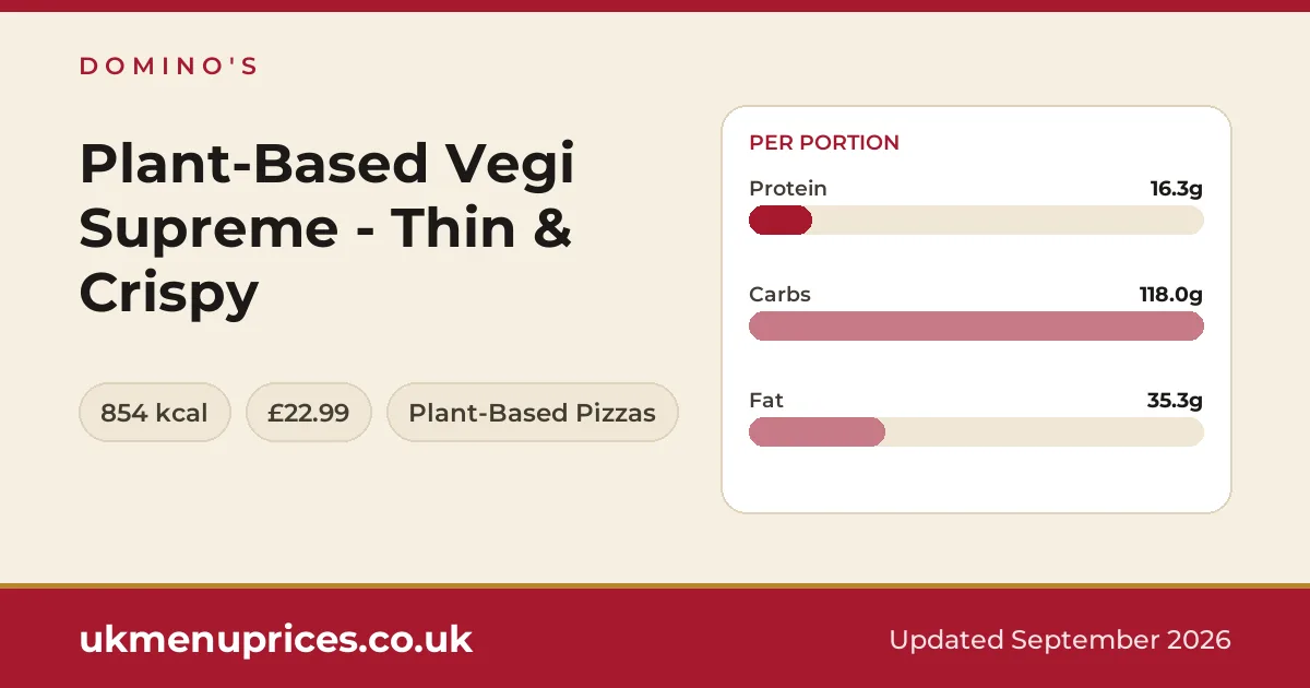 Domino's Plant-Based Vegi Supreme - Thin & Crispy