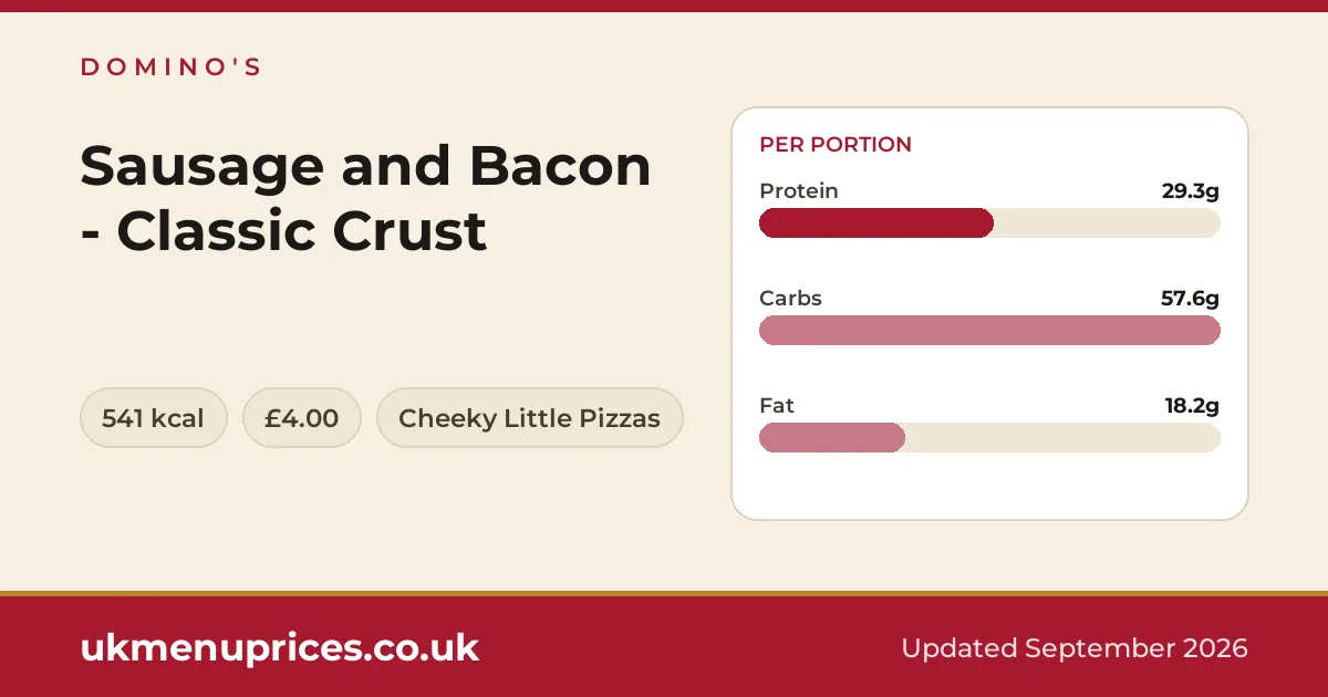 Domino's Sausage and Bacon - Classic Crust
