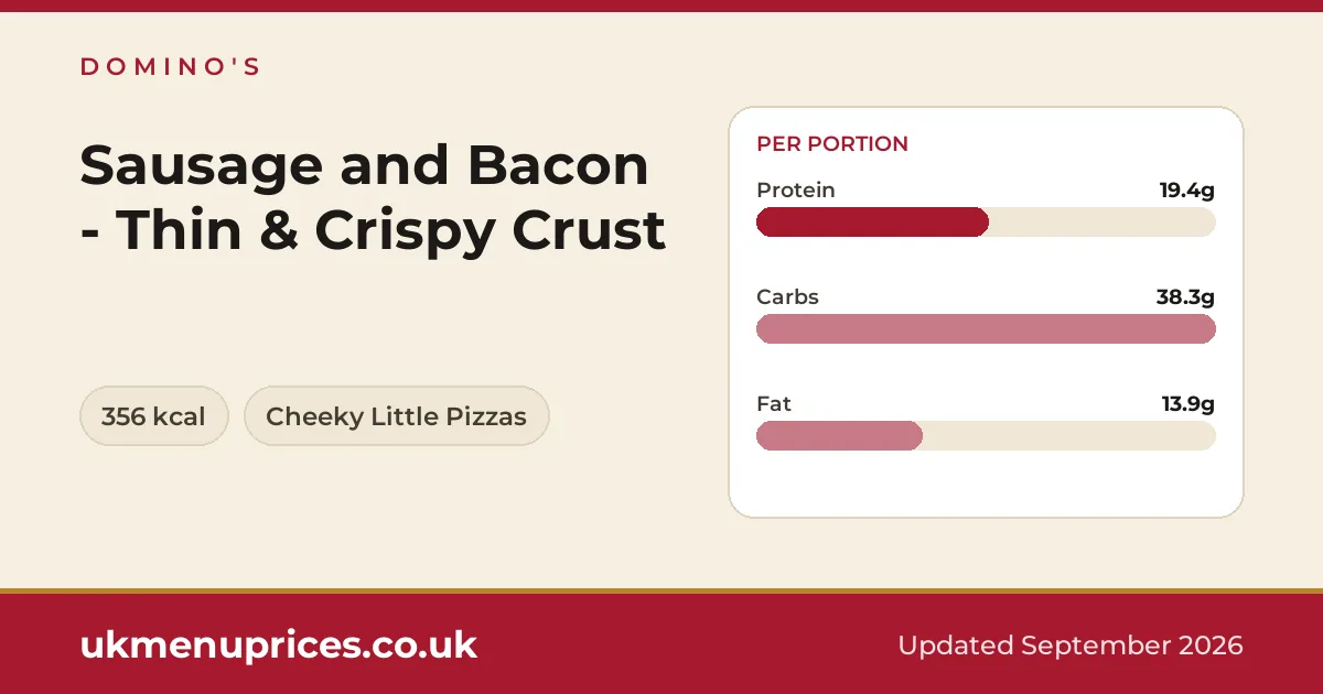 Domino's Sausage and Bacon - Thin & Crispy Crust