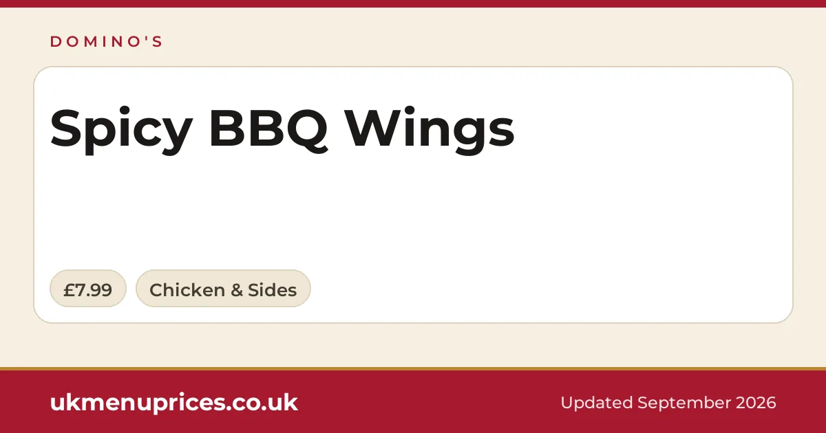 Domino's Spicy BBQ Wings