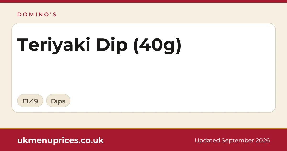 Domino's Teriyaki Dip (40g)