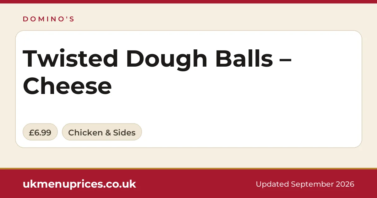 Domino's Twisted Dough Balls – Cheese