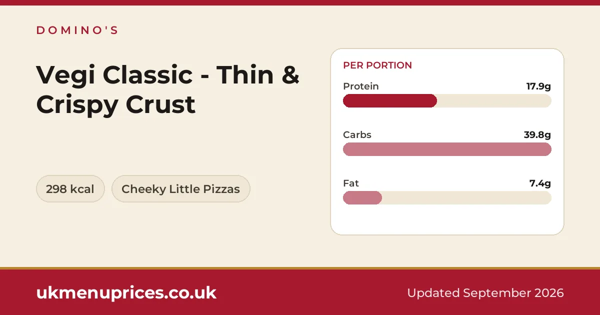 Domino's Vegi Classic - Thin & Crispy Crust