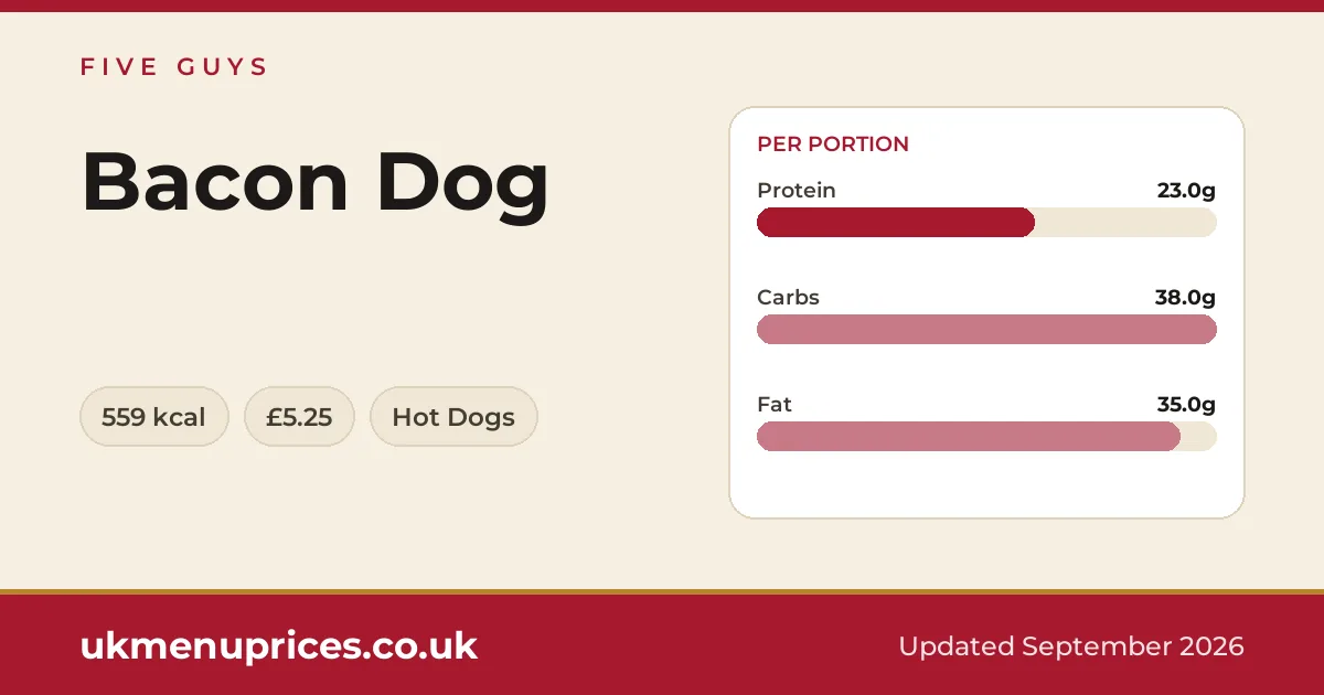 Five Guys Bacon Dog