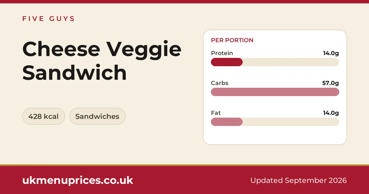 Five Guys Cheese Veggie Sandwich