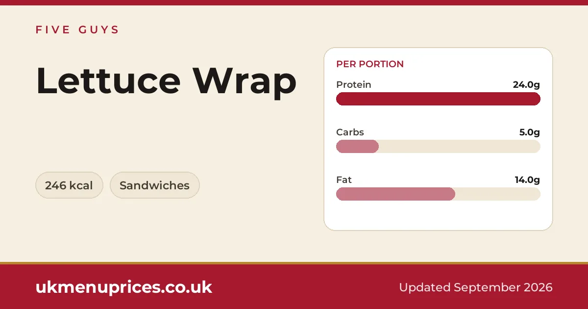 Five Guys Lettuce Wrap
