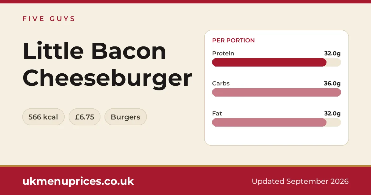 Five Guys Little Bacon Cheeseburger