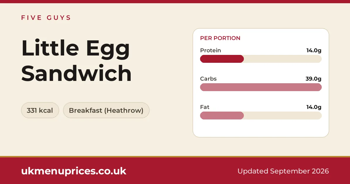 Five Guys Little Egg Sandwich