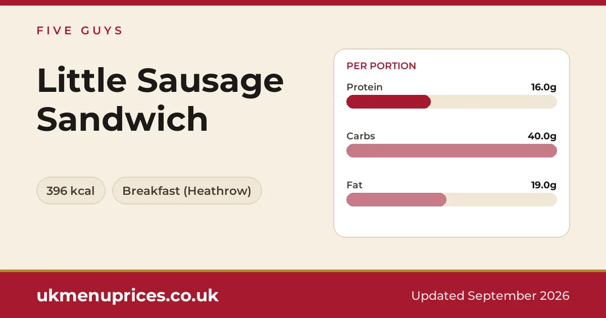 Five Guys Little Sausage Sandwich