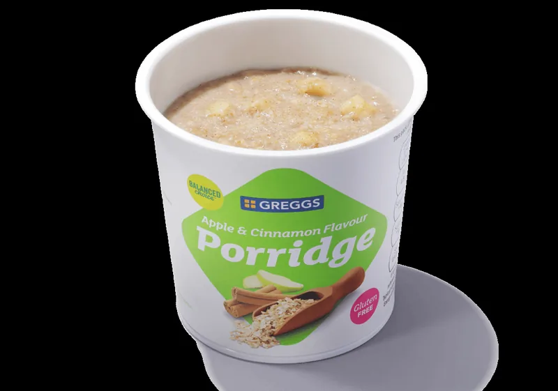 Apple & Cinnamon Flavour Porridge (Ready to eat) at Greggs