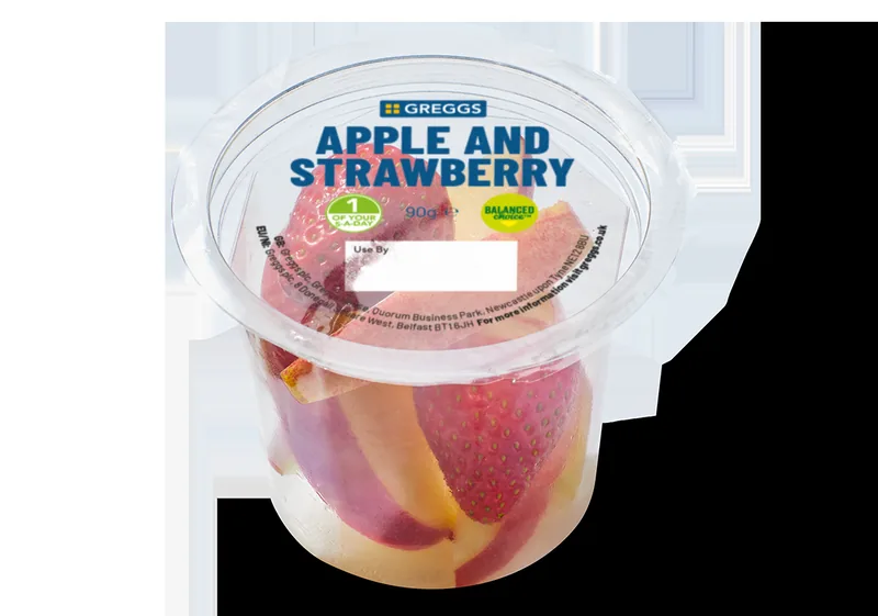 Apple & Strawberry Fruit Pot at Greggs
