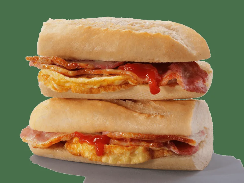 Bacon and Omelette Breakfast Baguette at Greggs