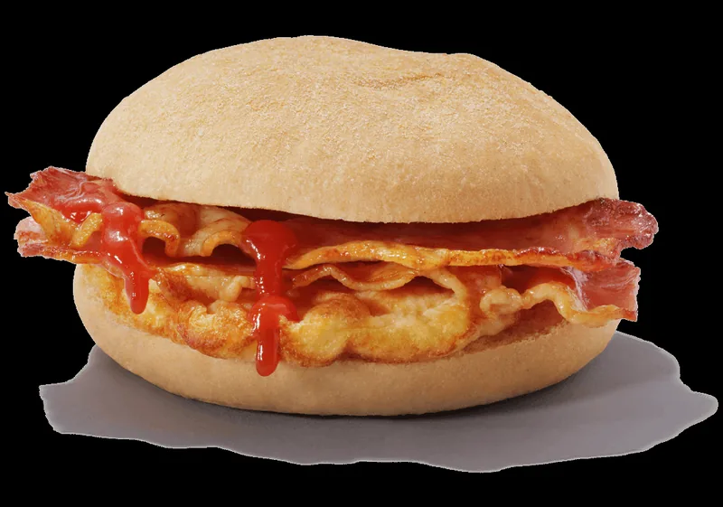 Bacon and Omelette Breakfast Roll at Greggs