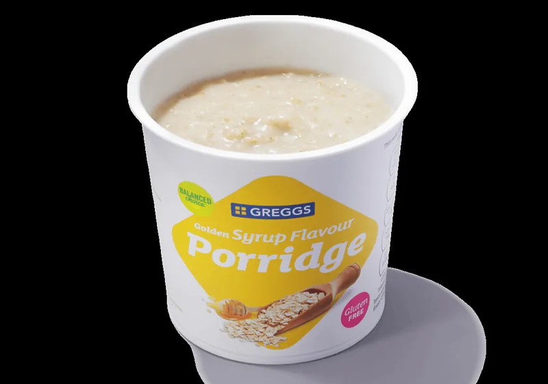 Golden Syrup Flavour Porridge (Ready to eat) at Greggs
