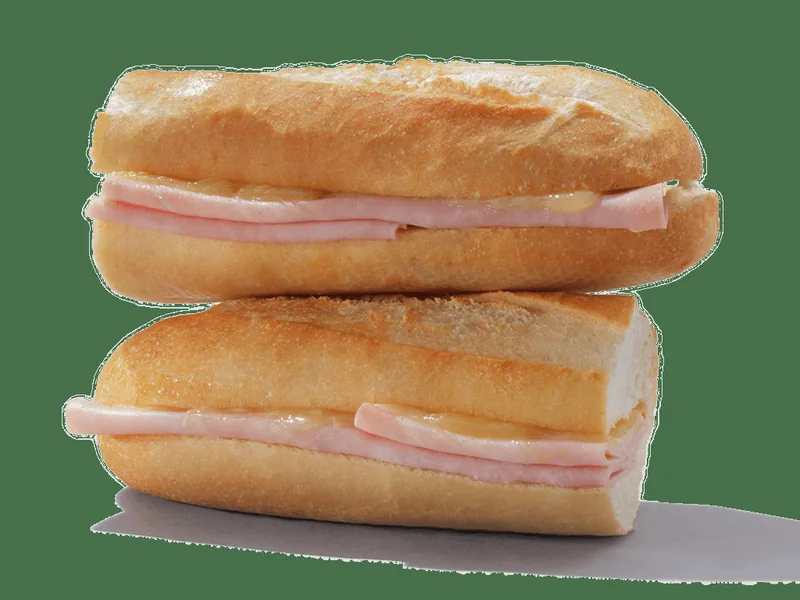Hot Ham and Cheese Baguette at Greggs