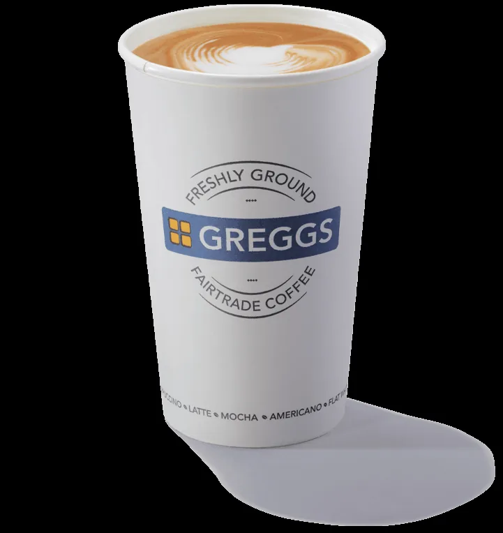 Large White Coffee at Greggs