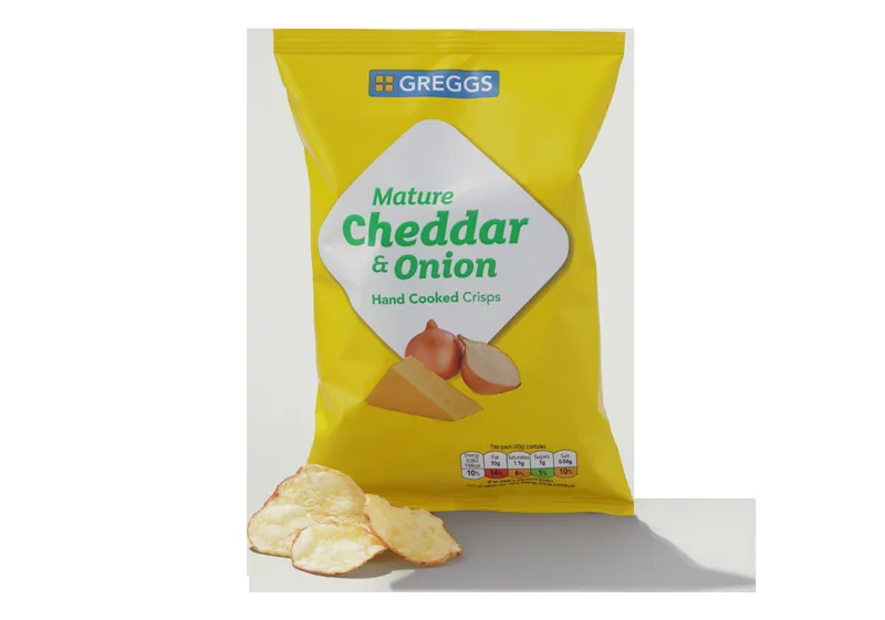 Mature Cheddar Cheese & Onion Crisps at Greggs