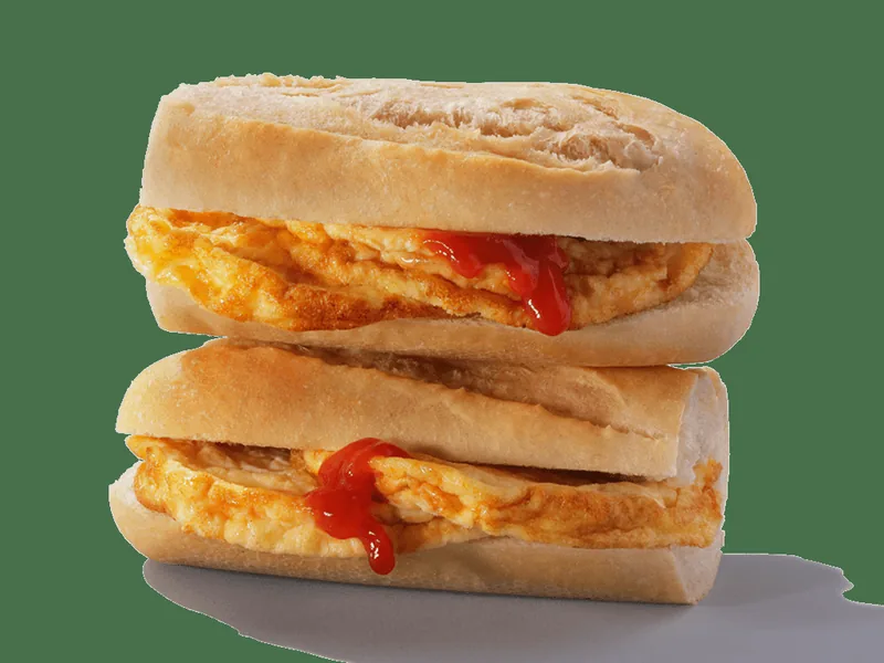 Omelette Breakfast Baguette at Greggs