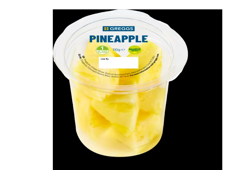 Pineapple Fruit Pot at Greggs