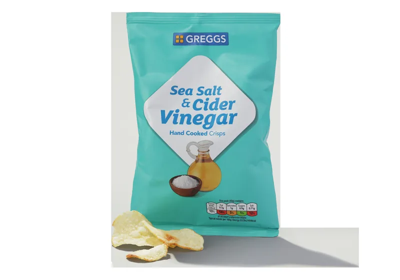Sea Salt & Cider Vinegar Crisps at Greggs