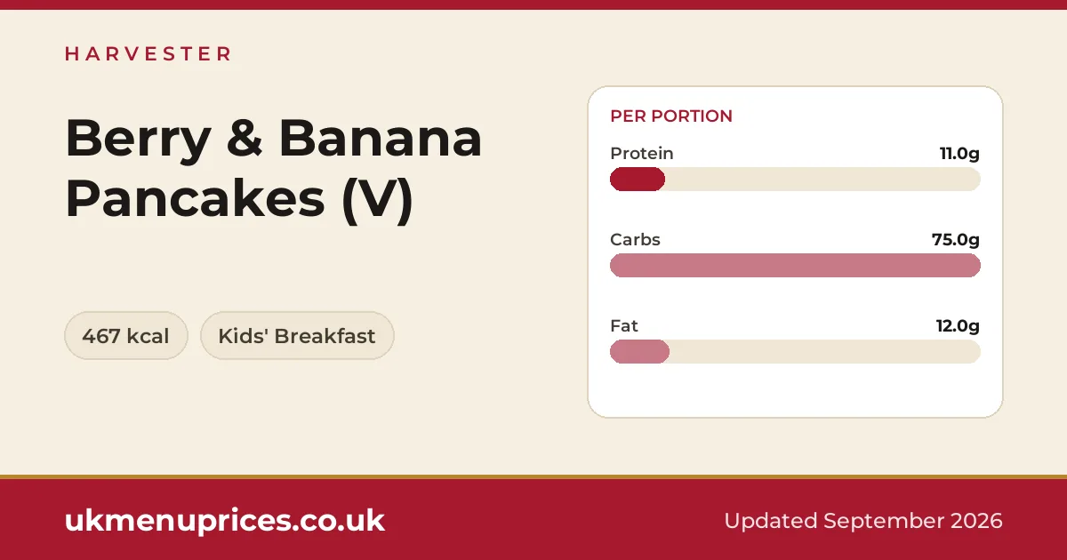 Harvester Berry & Banana Pancakes (V)