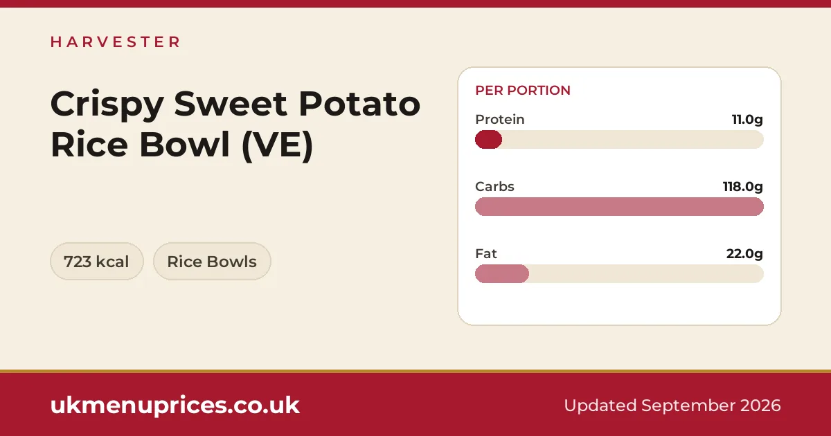 Harvester Crispy Sweet Potato Rice Bowl (VE)