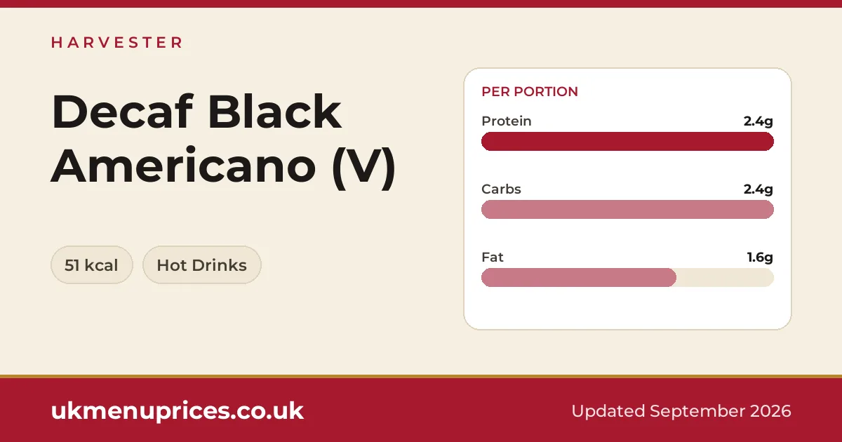 Harvester Decaf Black Americano (V)