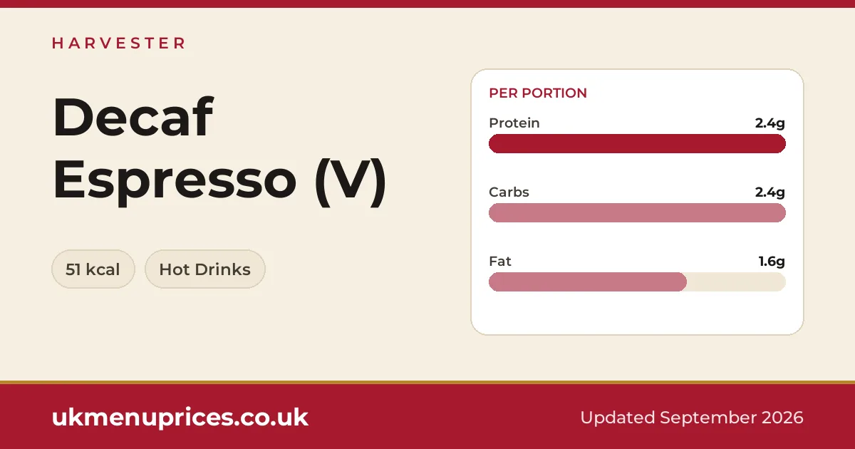 Harvester Decaf Espresso (V)