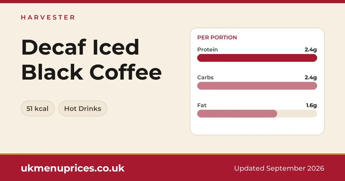 Harvester Decaf Iced Black Coffee