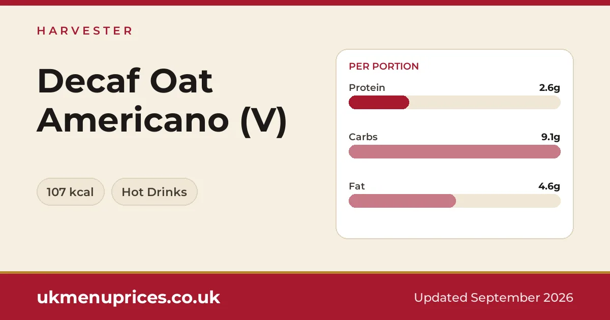 Harvester Decaf Oat Americano (V)
