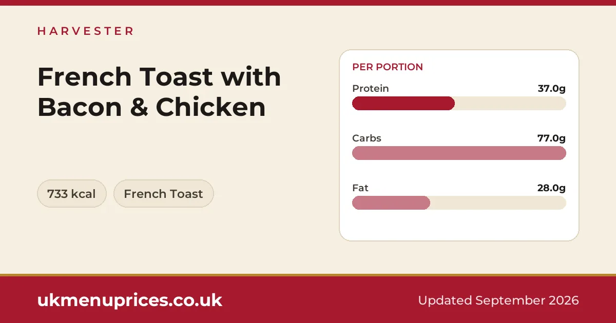 Harvester French Toast with Bacon & Chicken
