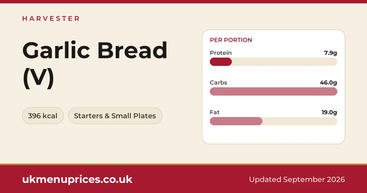 Harvester Garlic Bread (V)