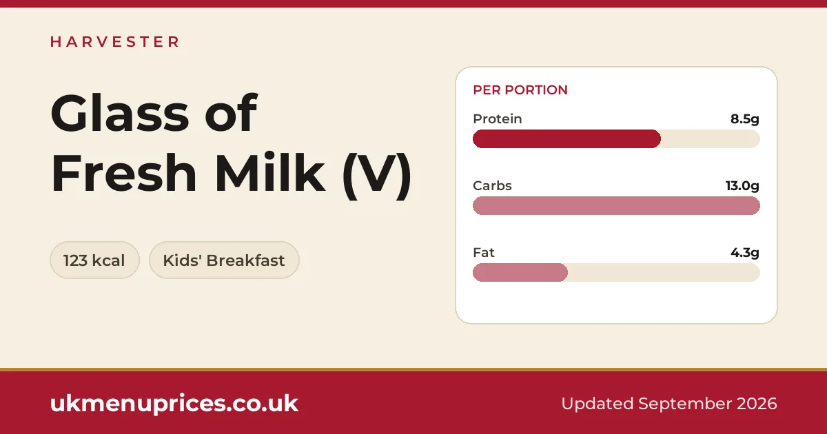 Harvester Glass of Fresh Milk (V)