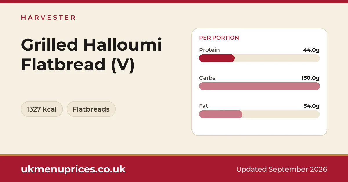 Harvester Grilled Halloumi Flatbread (V)