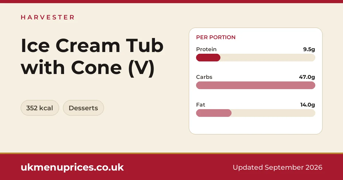 Harvester Ice Cream Tub with Cone (V)