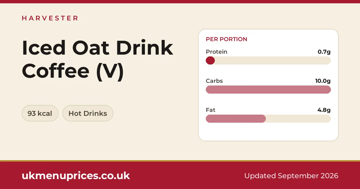 Harvester Iced Oat Drink Coffee (V)