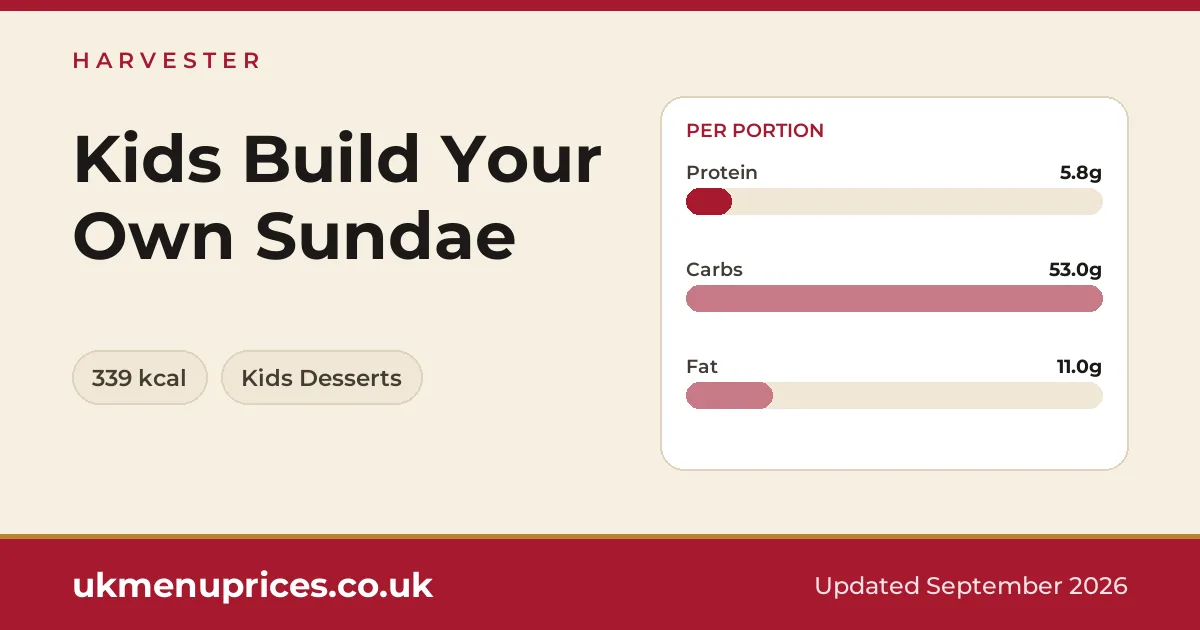 Harvester Kids Build Your Own Sundae