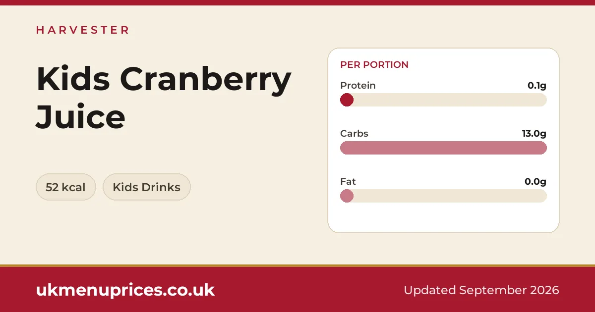 Harvester Kids Cranberry Juice