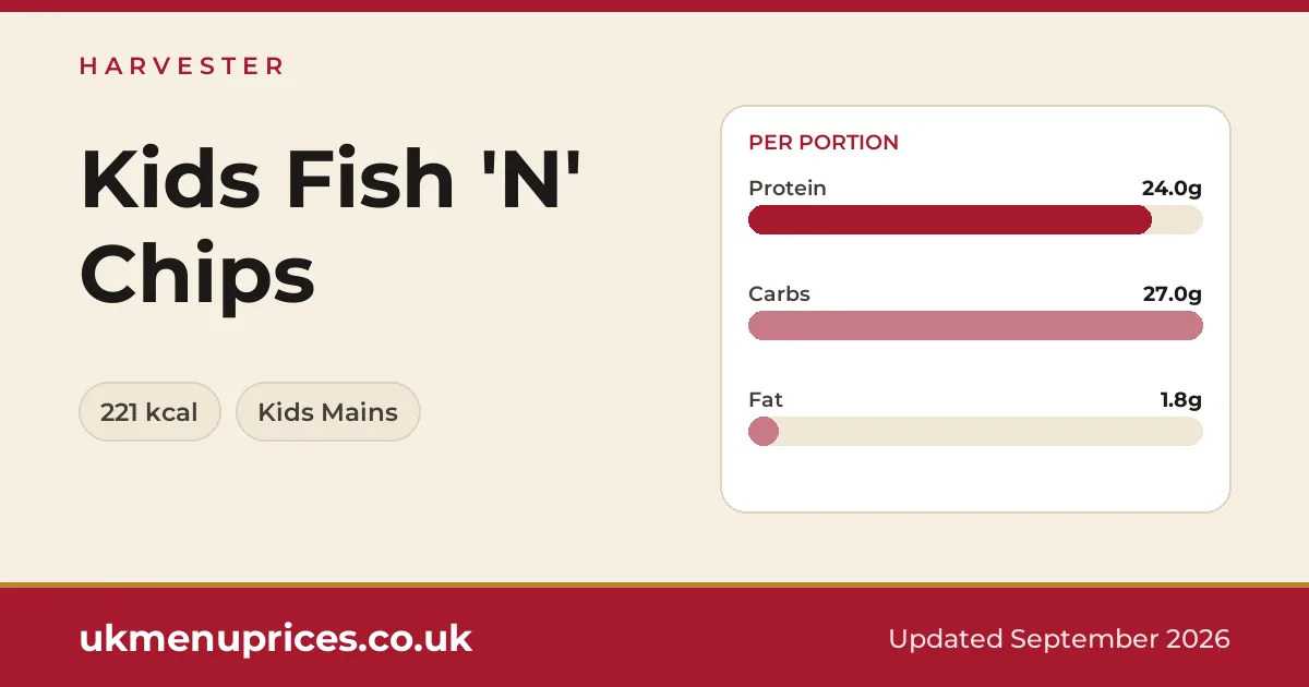 Harvester Kids Fish 'N' Chips