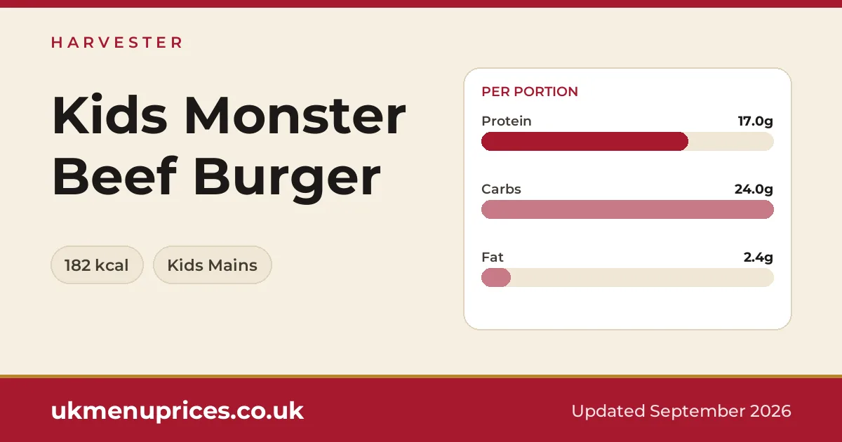 Harvester Kids Monster Beef Burger