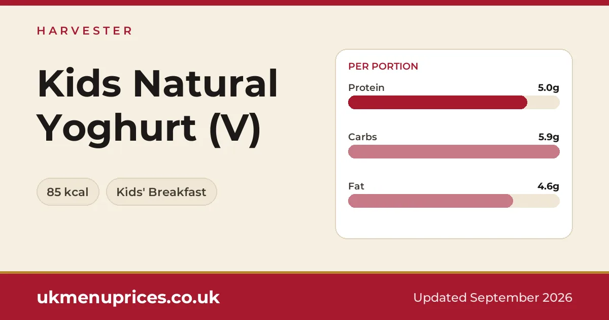 Harvester Kids Natural Yoghurt (V)