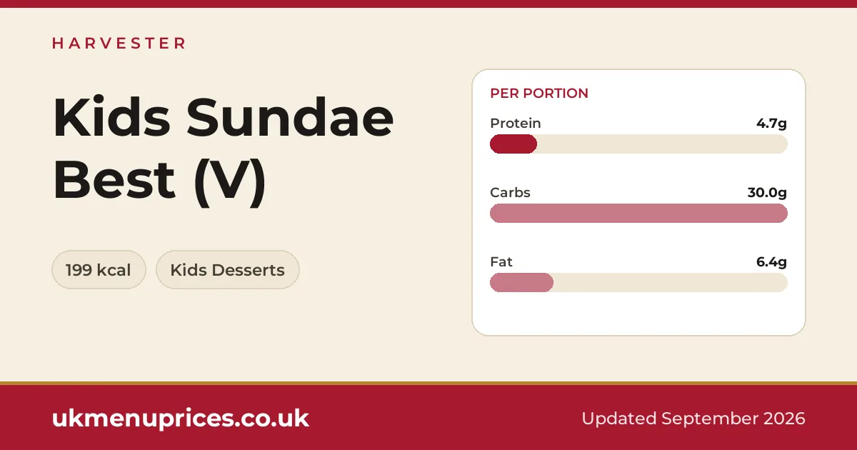 Harvester Kids Sundae Best (V)