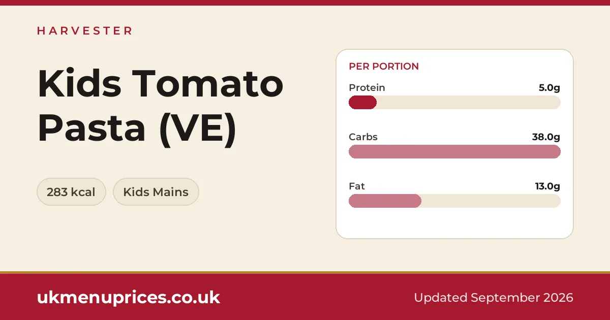 Harvester Kids Tomato Pasta (VE)