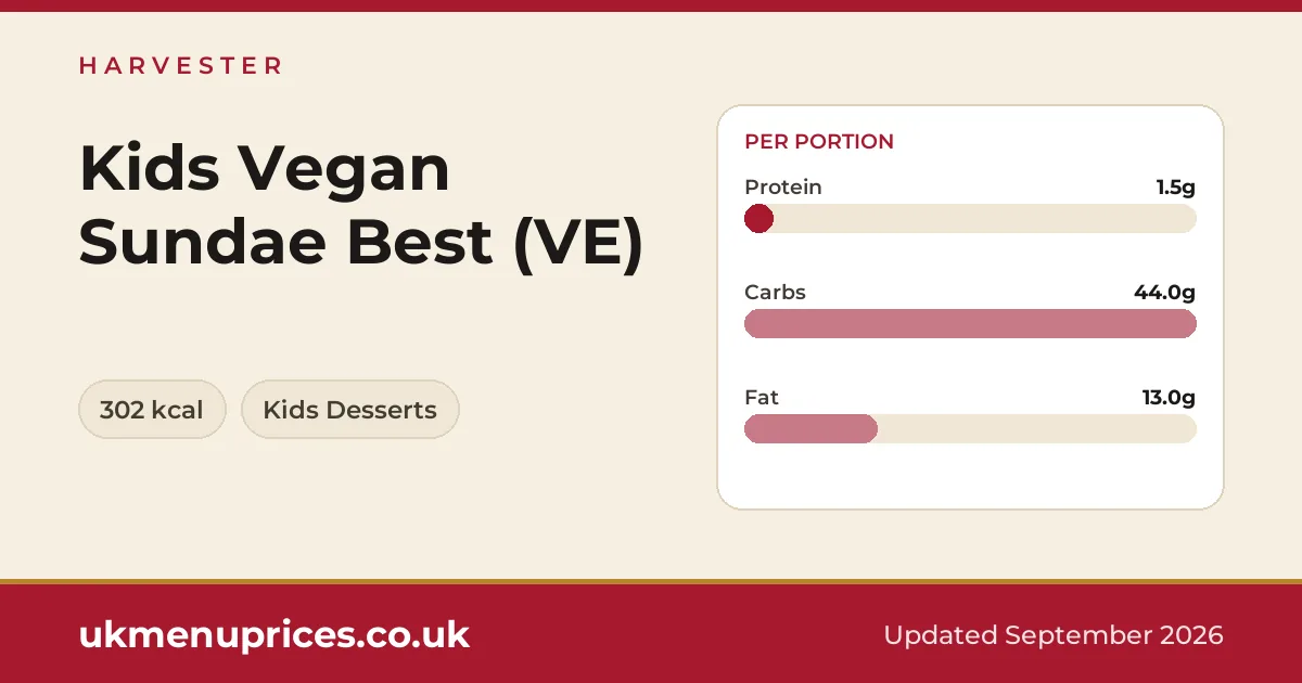 Harvester Kids Vegan Sundae Best (VE)