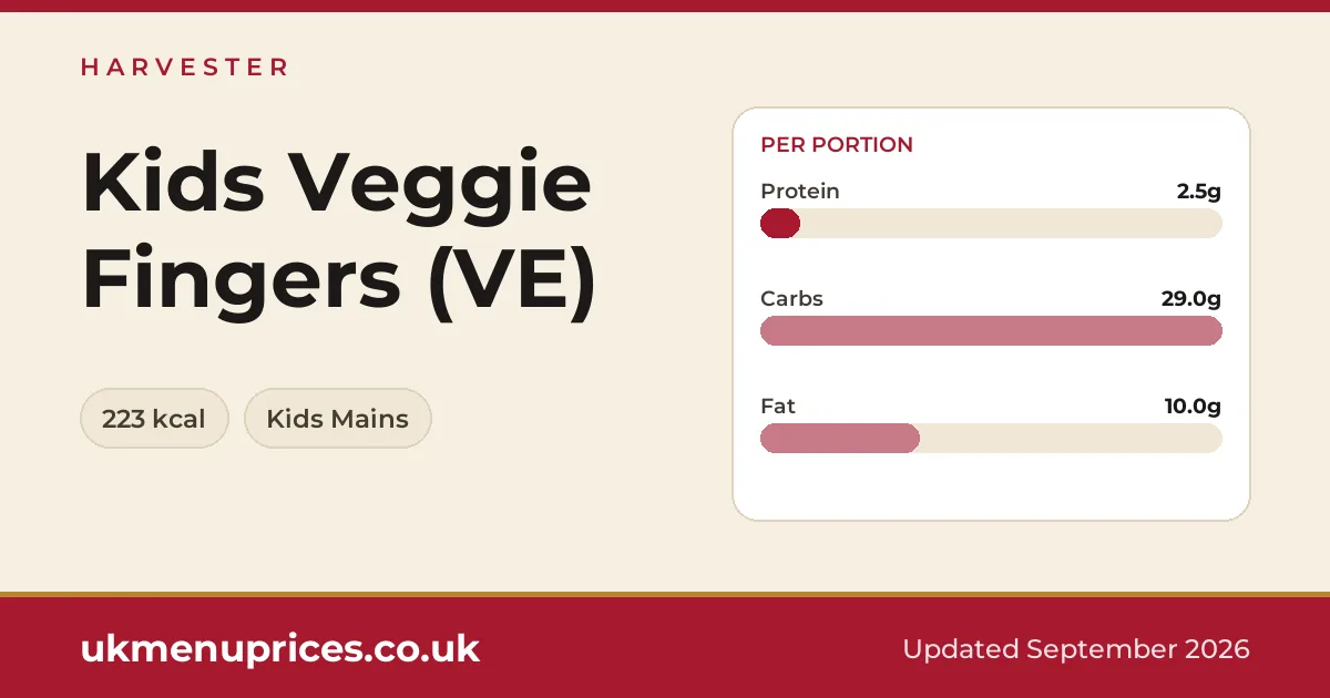 Harvester Kids Veggie Fingers (VE)