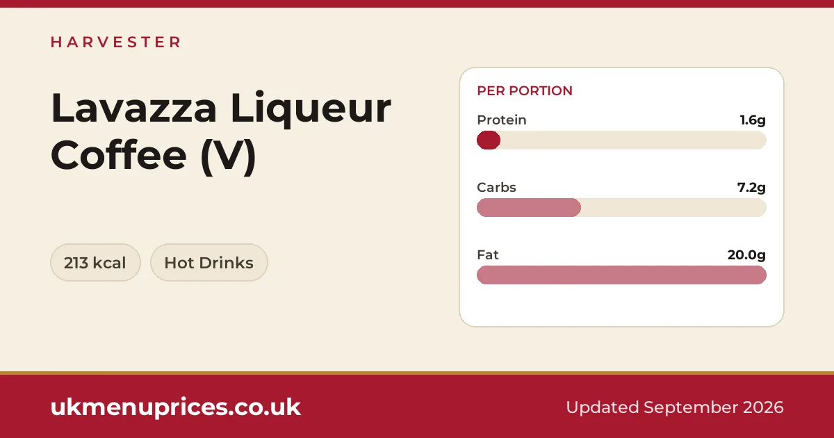 Harvester Lavazza Liqueur Coffee (V)