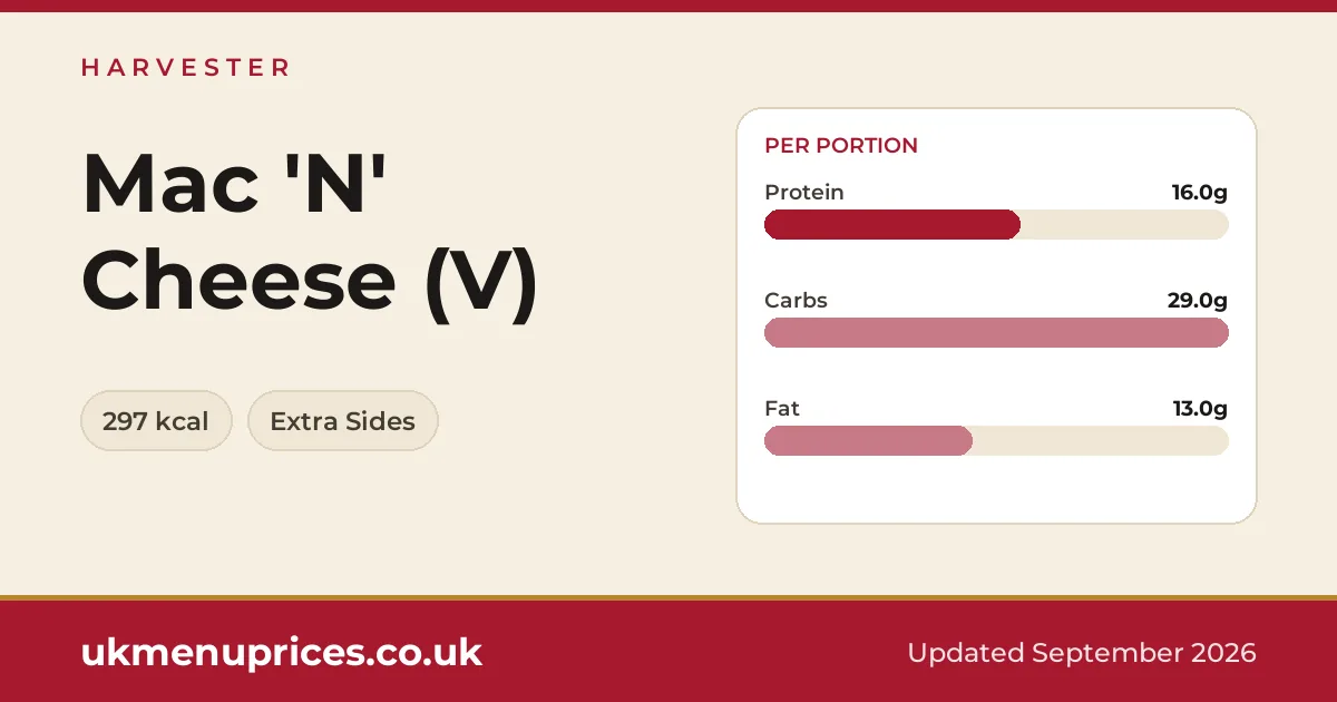 Harvester Mac 'N' Cheese (V)