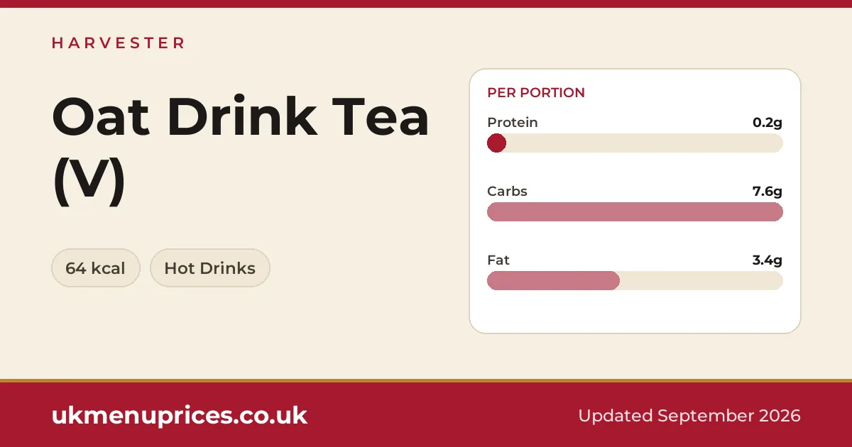 Harvester Oat Drink Tea (V)
